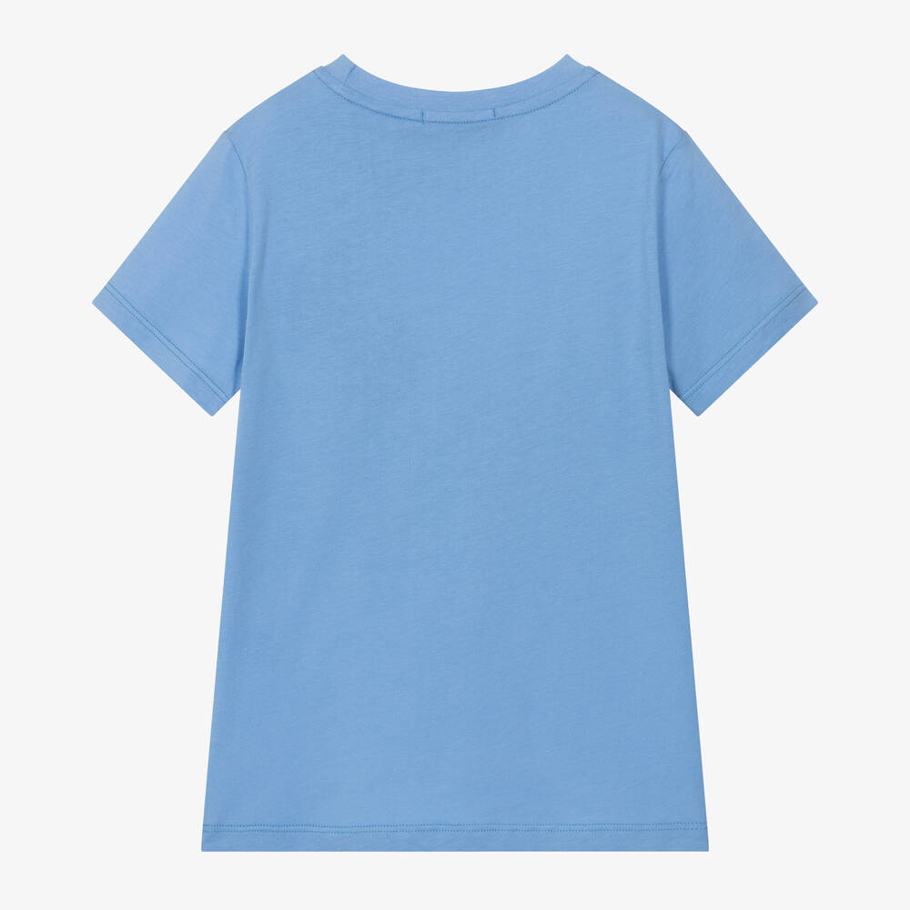 AIGNER-Бело-голубая футболка из хлопка для мальчиков | Childrensalon Outlet