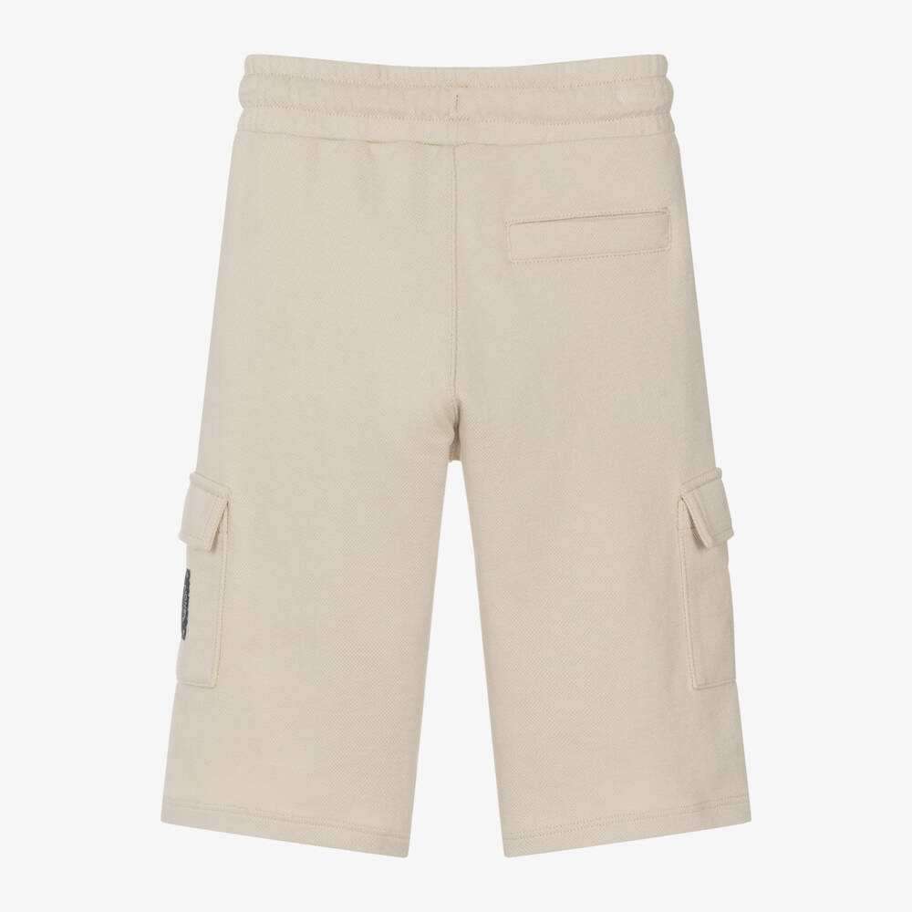 AIGNER-Boys Casual Beige Cargo Shorts | Childrensalon Outlet