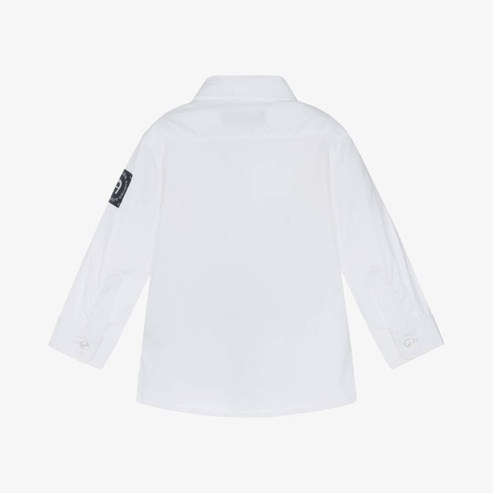 AIGNER-Элегантная белая и бежевая рубашка для мальчиков | Childrensalon Outlet