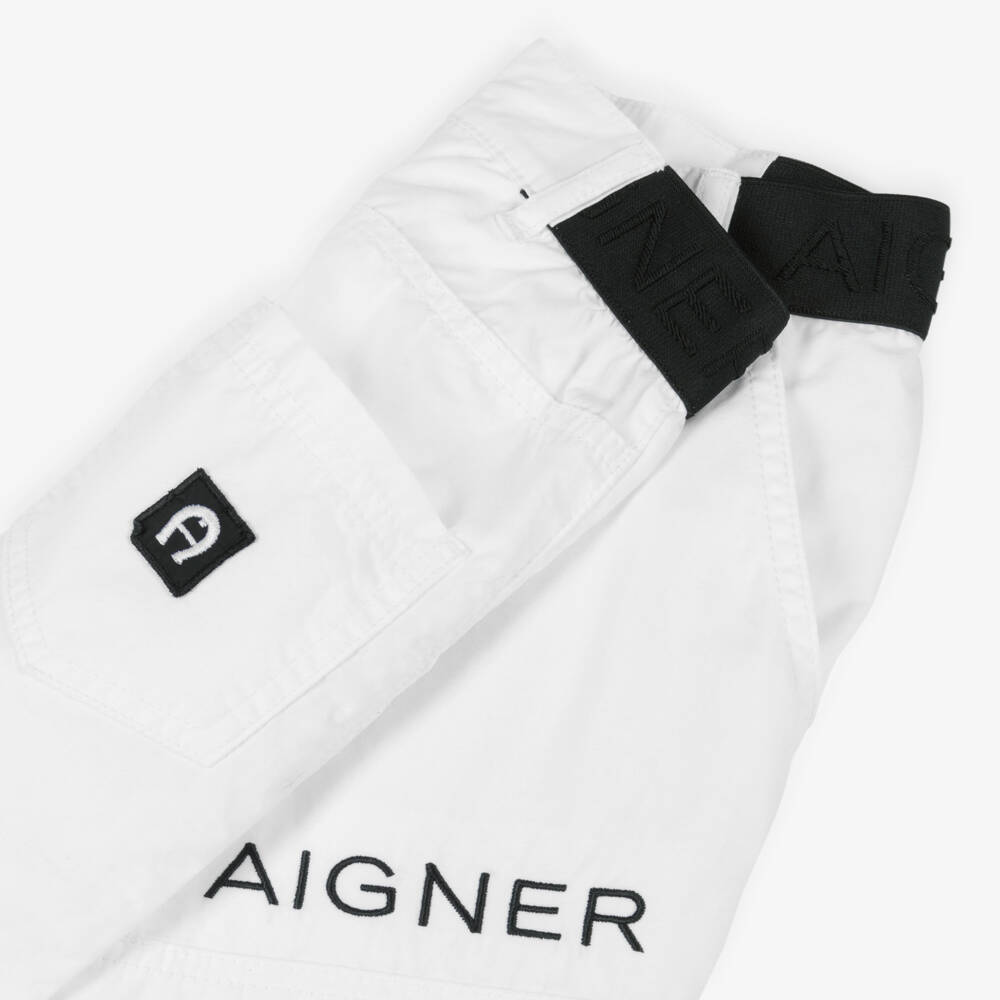 AIGNER-شورت برمودا كلاسيكي أبيض للأولاد | Childrensalon Outlet