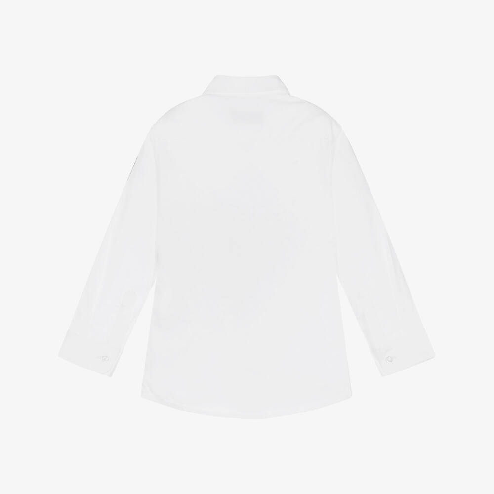 AIGNER-Boys Classic White Cotton Shirt | Childrensalon Outlet