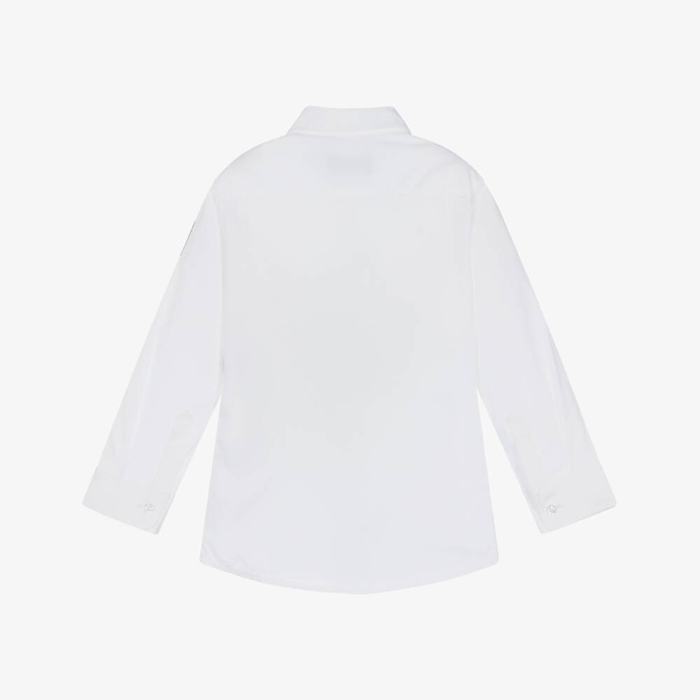 AIGNER-Классическая белая хлопковая рубашка для мальчиков | Childrensalon Outlet