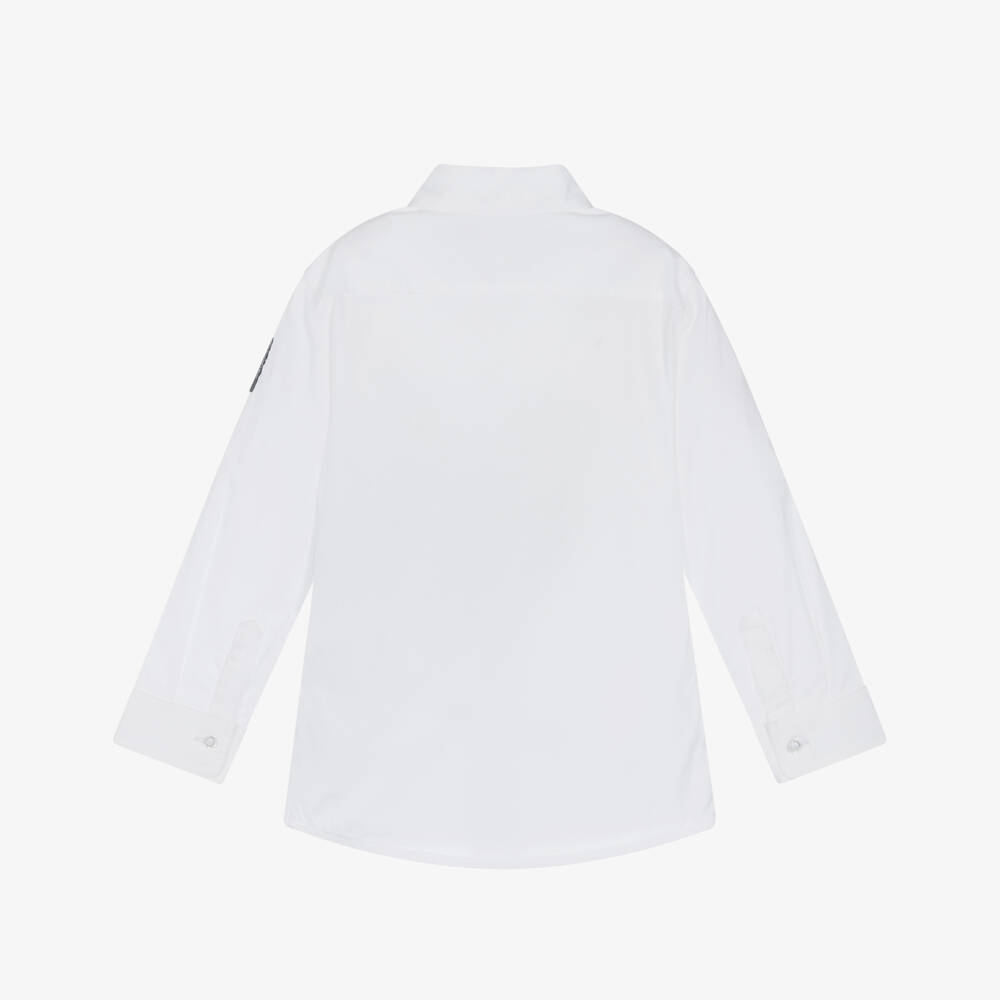 AIGNER-Классический белый хлопковый топ для мальчиков | Childrensalon Outlet