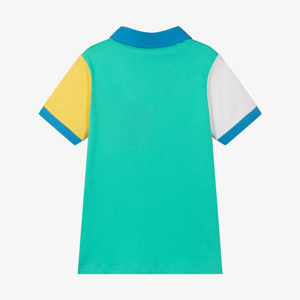 AIGNER-Boys Cotton Colourblock Polo Shirt | Childrensalon Outlet