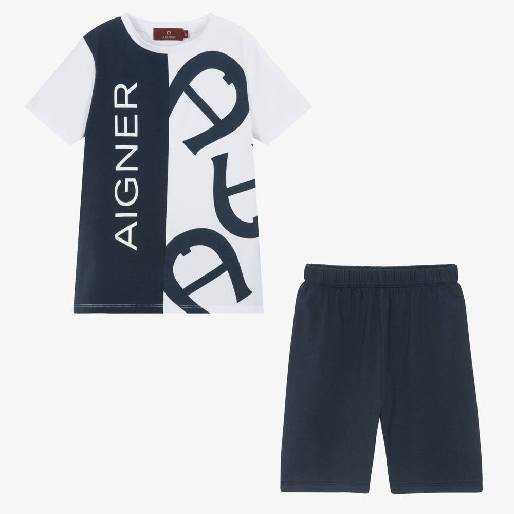 AIGNER-طقم نوم دافئ للأولاد بلون كحلي | Childrensalon Outlet