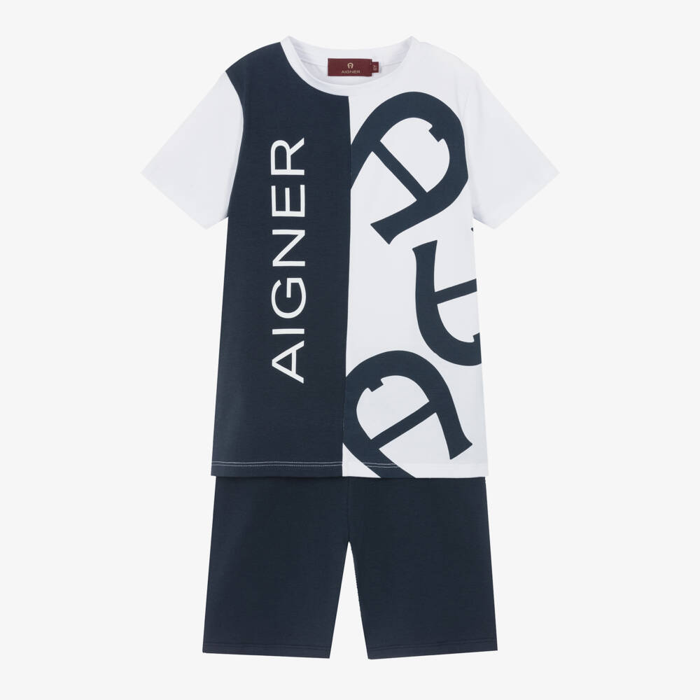 AIGNER-طقم نوم دافئ للأولاد بلون كحلي | Childrensalon Outlet