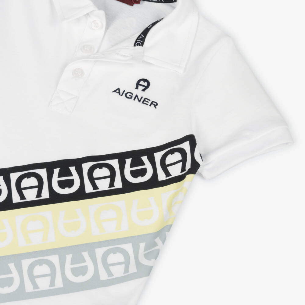 AIGNER-Boys Crisp Cotton Polo Tee | Childrensalon Outlet