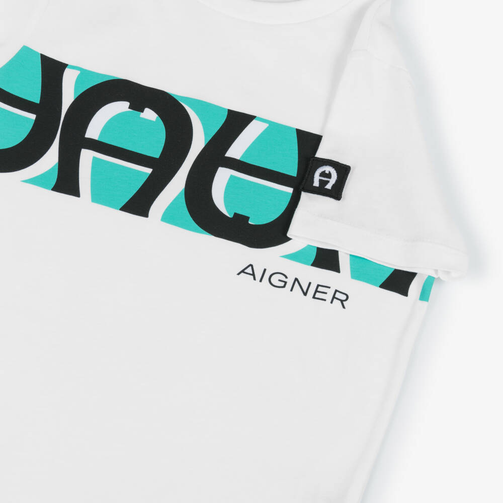 AIGNER-Boys Crisp Cotton Tee | Childrensalon Outlet