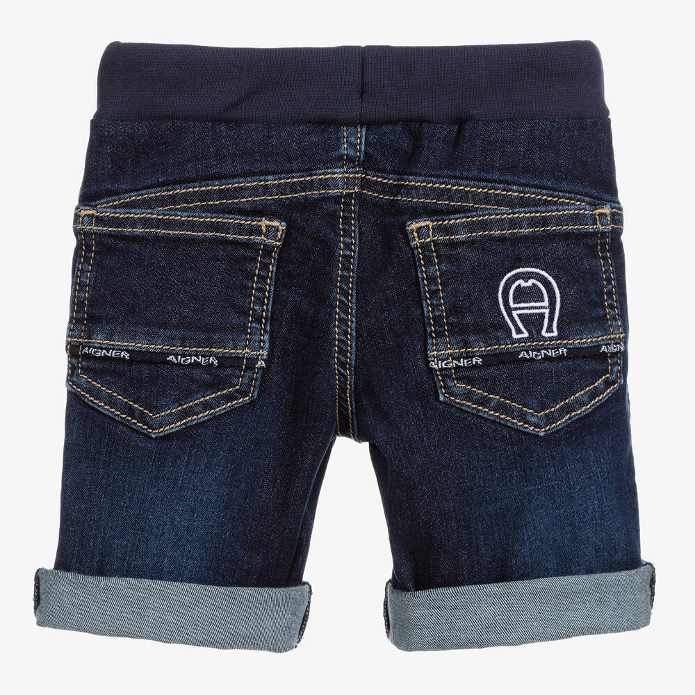 Boys dark denim shorts sales