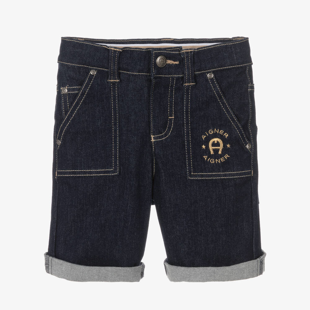 AIGNER - Синие джинсовые шорты для мальчиков | Childrensalon