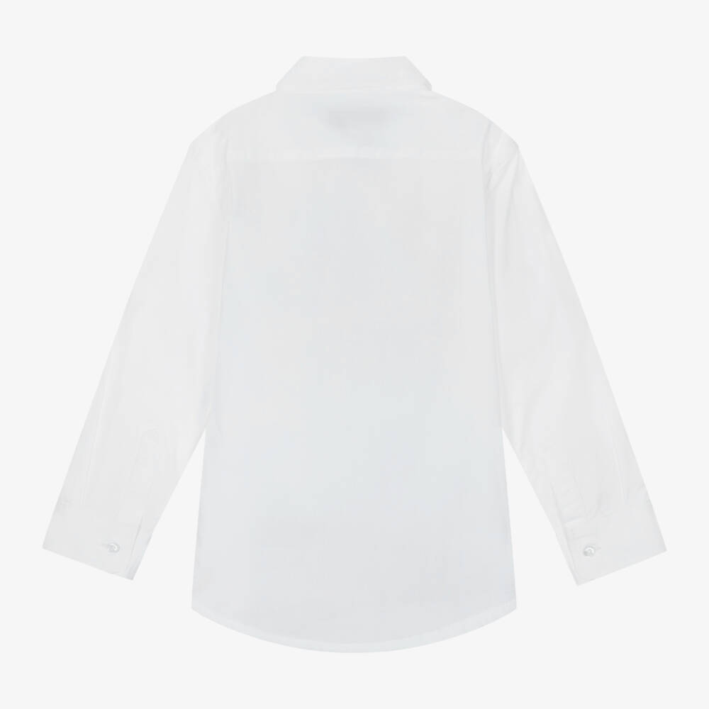 AIGNER-Boys Elegant White Cotton Top | Childrensalon Outlet