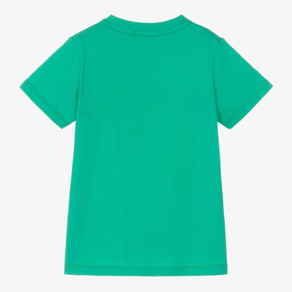 AIGNER-Зеленая хлопковая футболка для мальчиков | Childrensalon Outlet