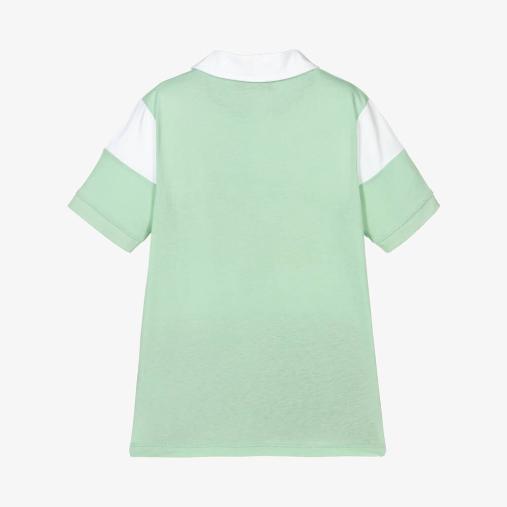 AIGNER-Boys Green Logo Polo Shirt | Childrensalon Outlet
