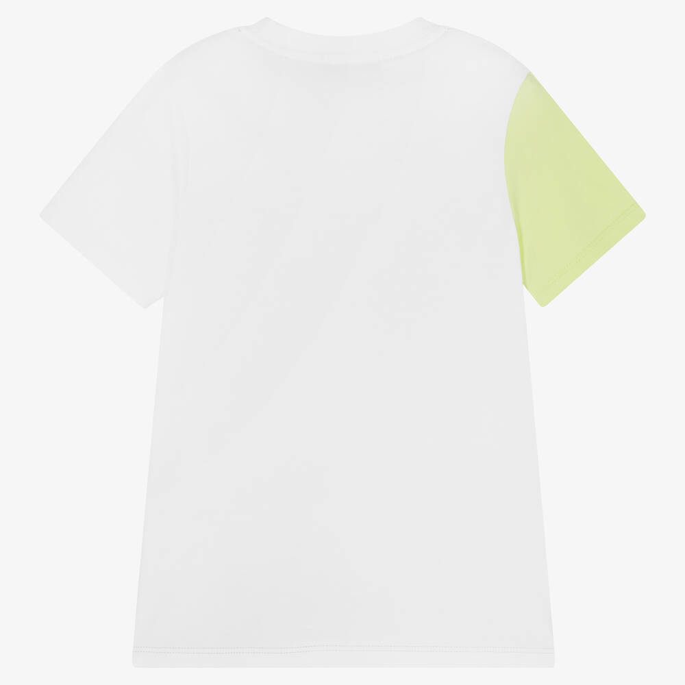 AIGNER-Boys Green Ombré Cotton Logo T-Shirt | Childrensalon Outlet
