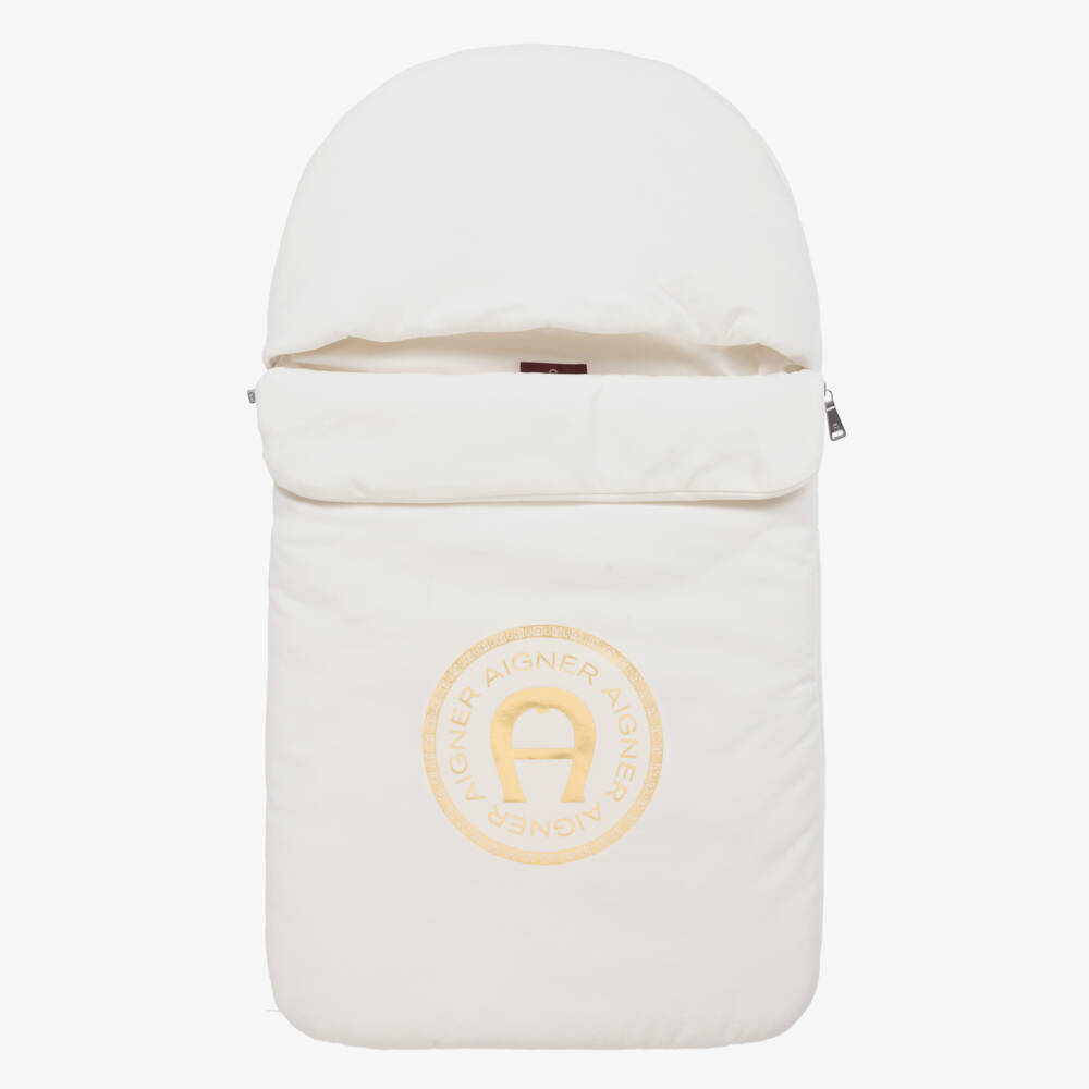 AIGNER-Boys Ivory Cosy Cotton Nest | Childrensalon Outlet