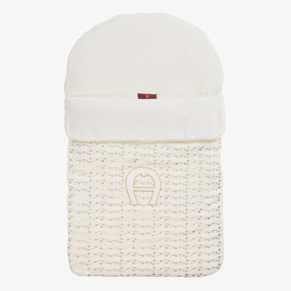 AIGNER-Boys Ivory Gold Cotton Nest | Childrensalon Outlet