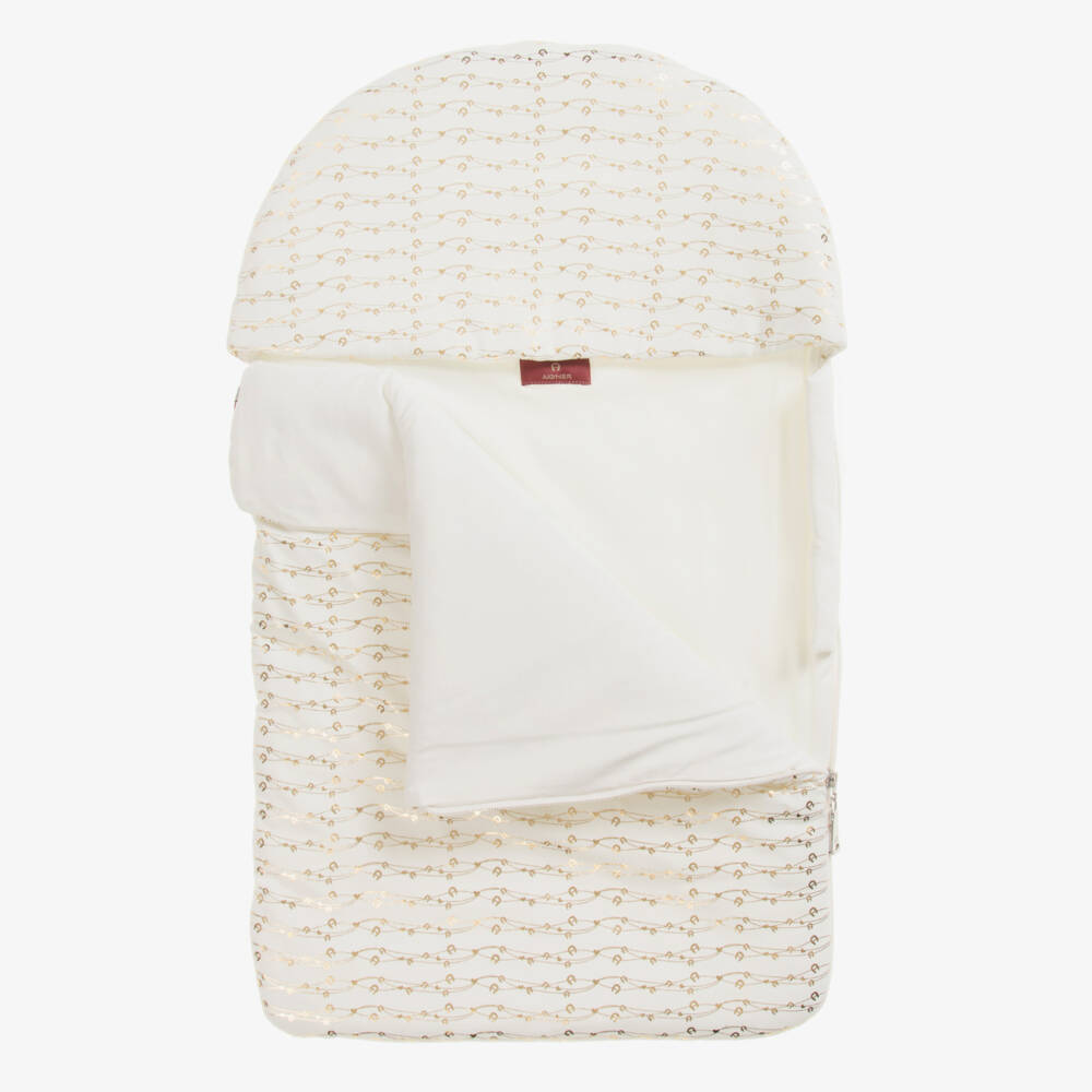 AIGNER-Boys Ivory Gold Cotton Nest | Childrensalon Outlet