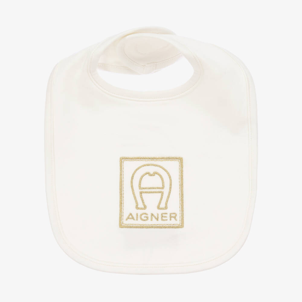 AIGNER-Кремовый нагрудник из пима для мальчиков | Childrensalon Outlet