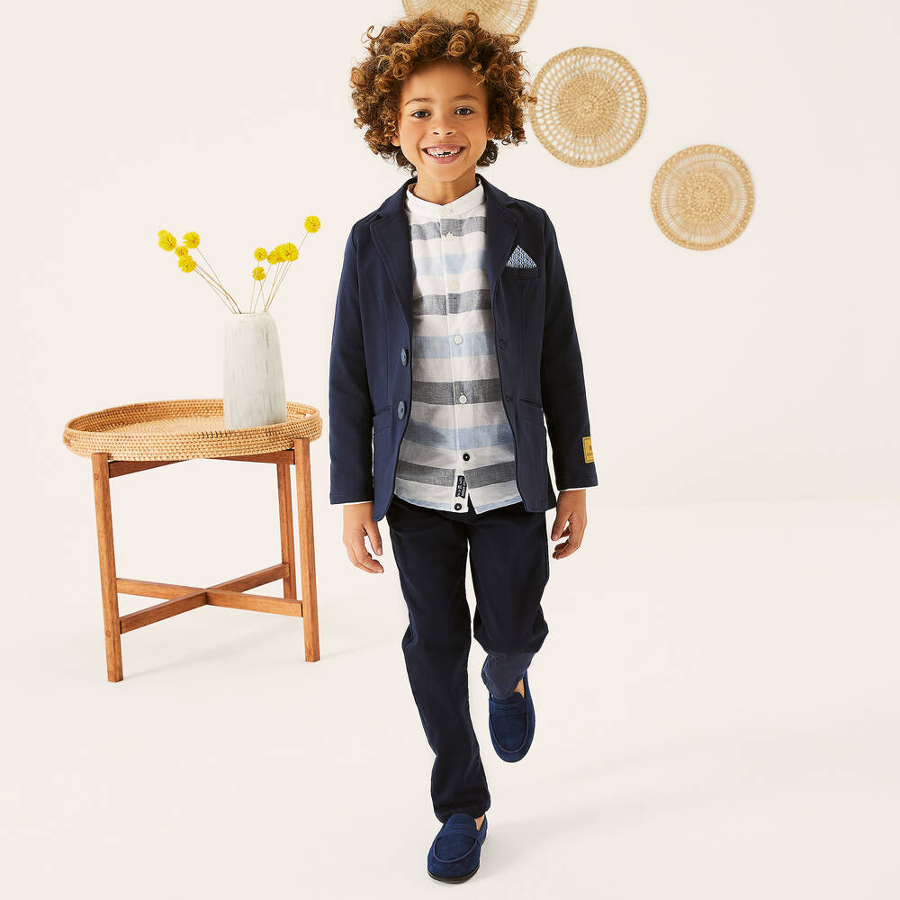 Boys cotton blazer clearance
