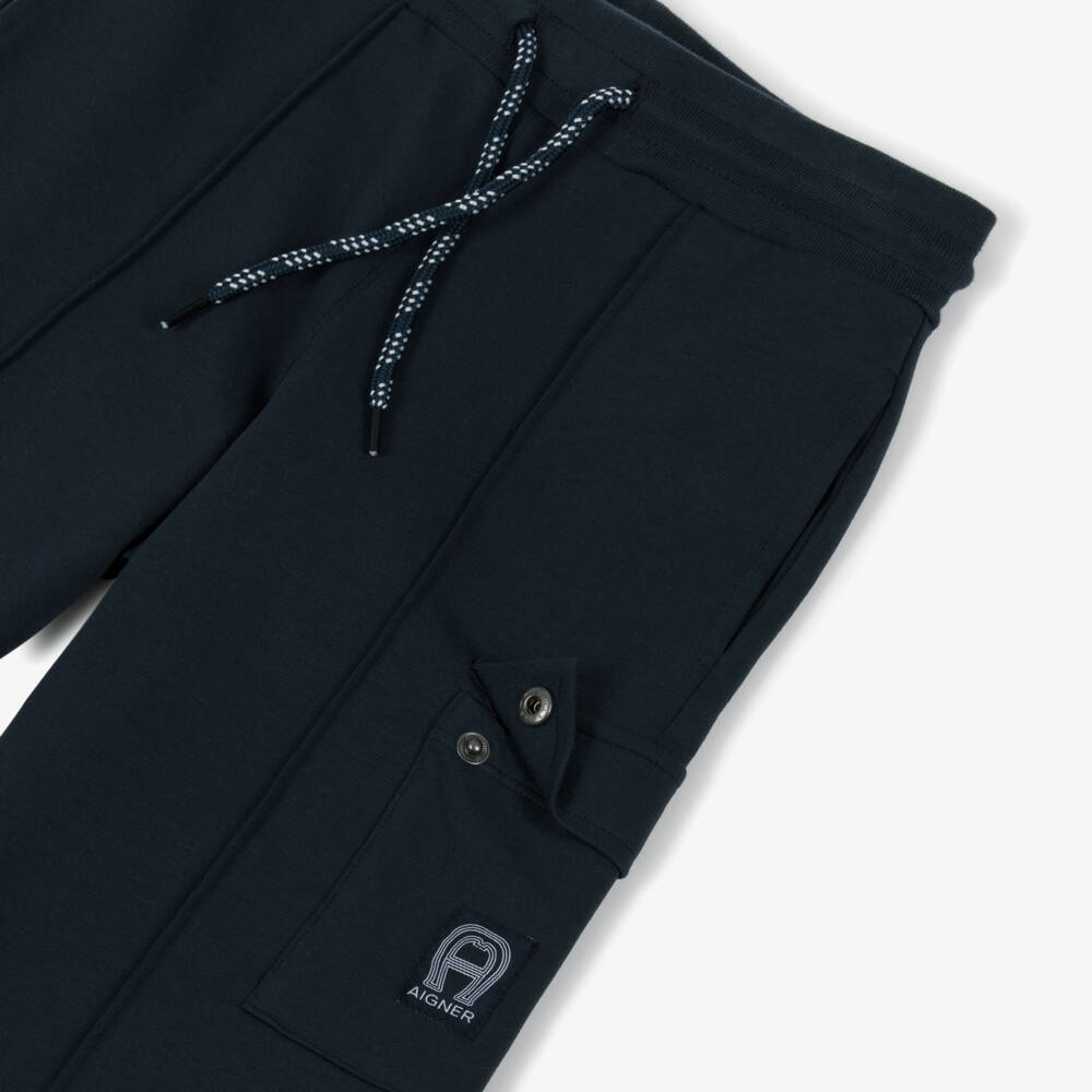 AIGNER-شورت كارجو قطني أزرق للأولاد | Childrensalon Outlet