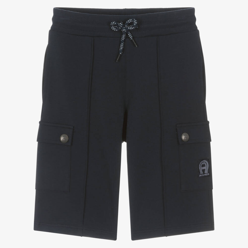 AIGNER-شورت كارجو قطني أزرق للأولاد | Childrensalon Outlet