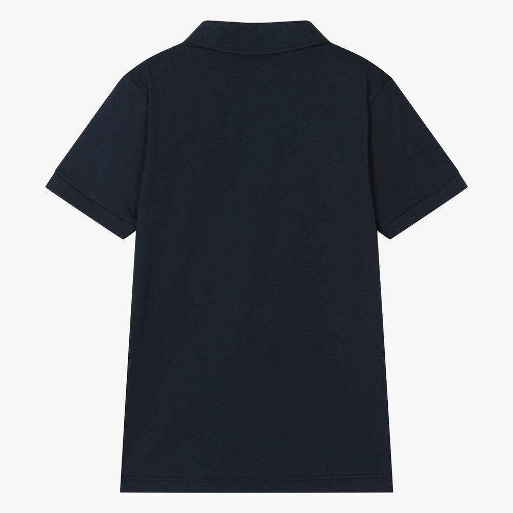 AIGNER-توب بولو قطن جيرسي لون كحلي للأولاد | Childrensalon Outlet