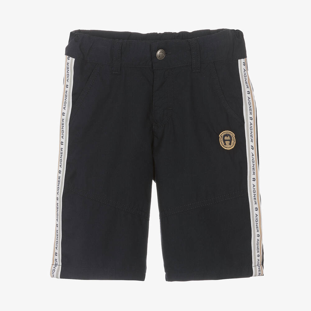 AIGNER - Navyblaue Baumwollshorts (J) | Childrensalon