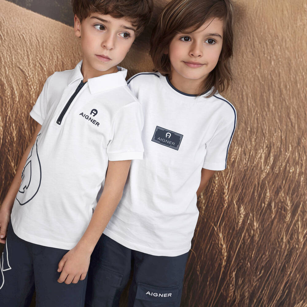 AIGNER-Синие шорты с логотипом | Childrensalon Outlet