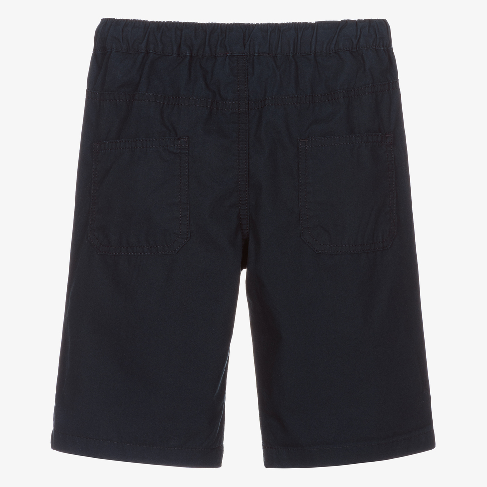 AIGNER-Boys Navy Blue Cotton Shorts | Childrensalon Outlet
