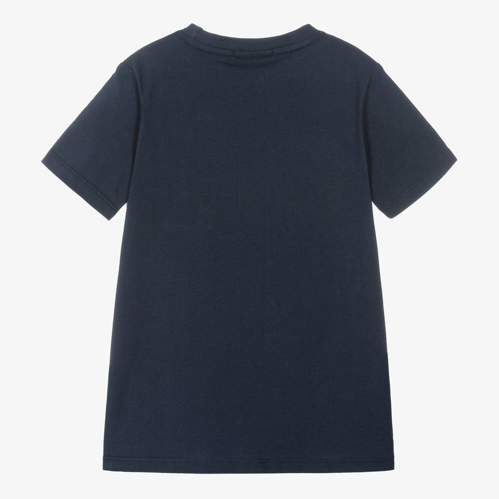 AIGNER-Синяя хлопковая футболка для мальчиков | Childrensalon Outlet
