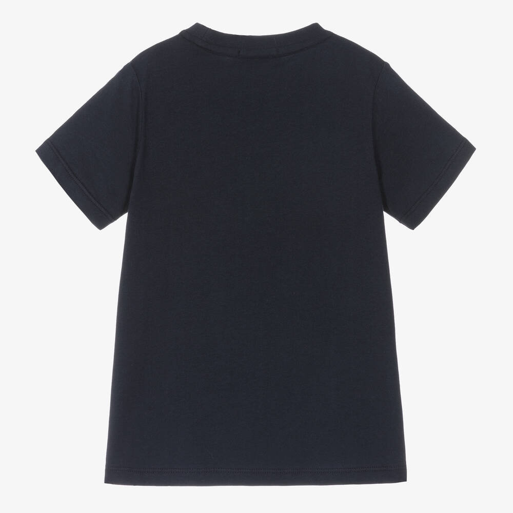 AIGNER-Синяя хлопковая футболка для мальчиков | Childrensalon Outlet