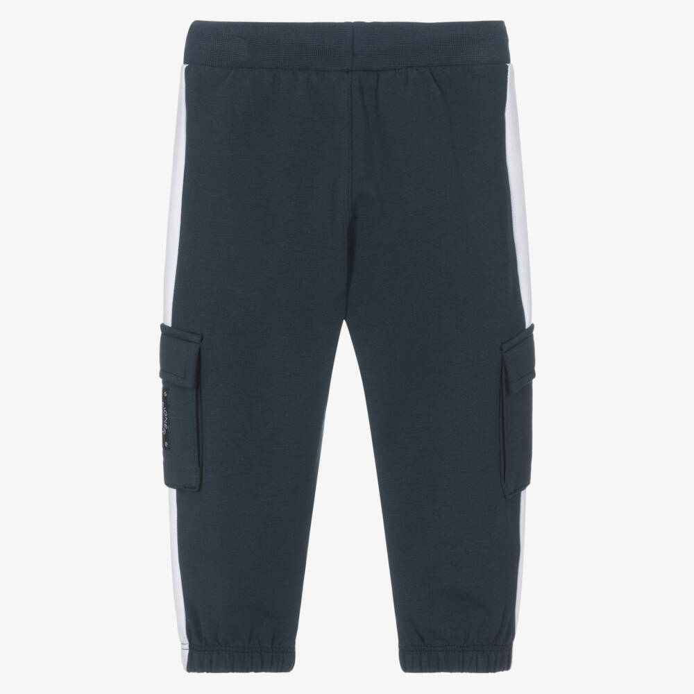 AIGNER-Boys Navy Cotton Cargo Trousers | Childrensalon Outlet