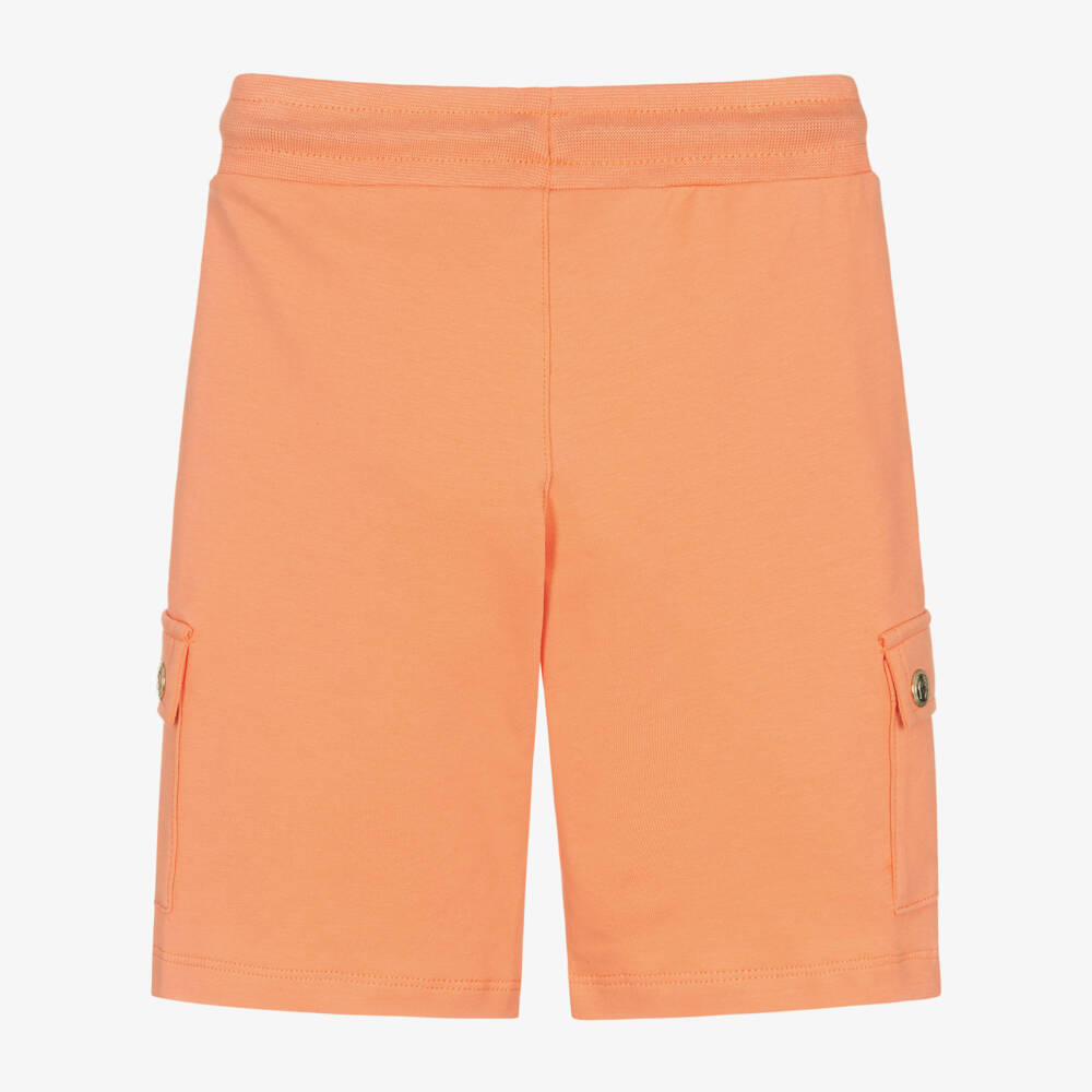 AIGNER-Boys Orange Cotton Jersey Cargo Shorts | Childrensalon Outlet