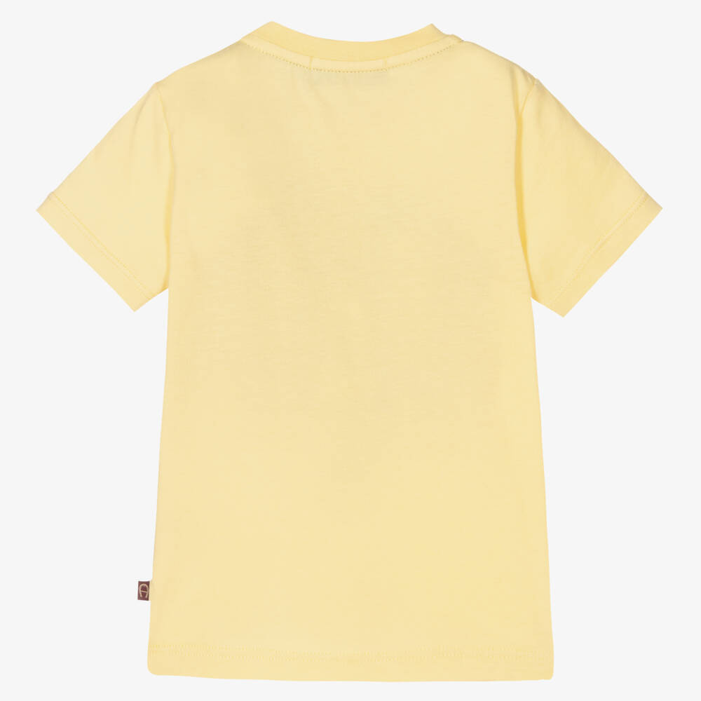 AIGNER-تيشيرت مخطط أصفر فاتح للأولاد | Childrensalon Outlet