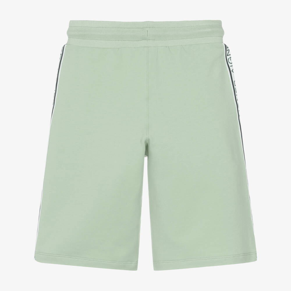 AIGNER-Boys Pastel Green Cotton Jersey Drawstring Shorts | Childrensalon Outlet