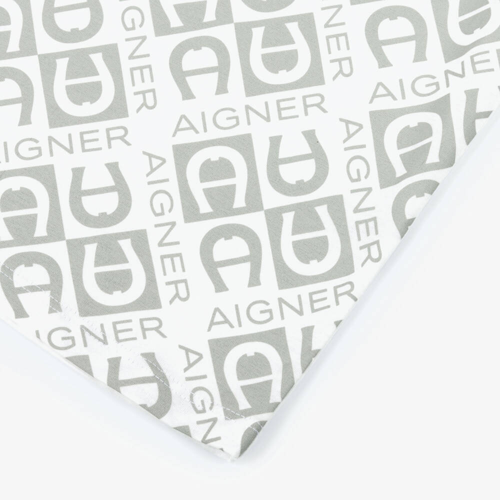 AIGNER-Белая хлопковая футболка для мальчиков | Childrensalon Outlet