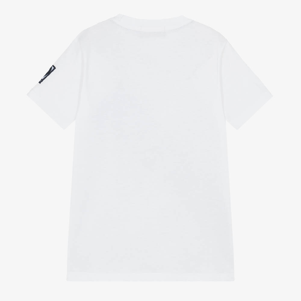 AIGNER-تي شيرت أبيض نقي من القطن للأولاد | Childrensalon Outlet
