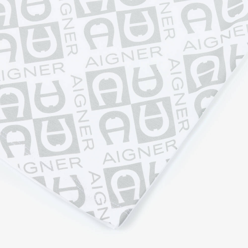 AIGNER-تي شيرت أبيض نقي من القطن للأولاد | Childrensalon Outlet