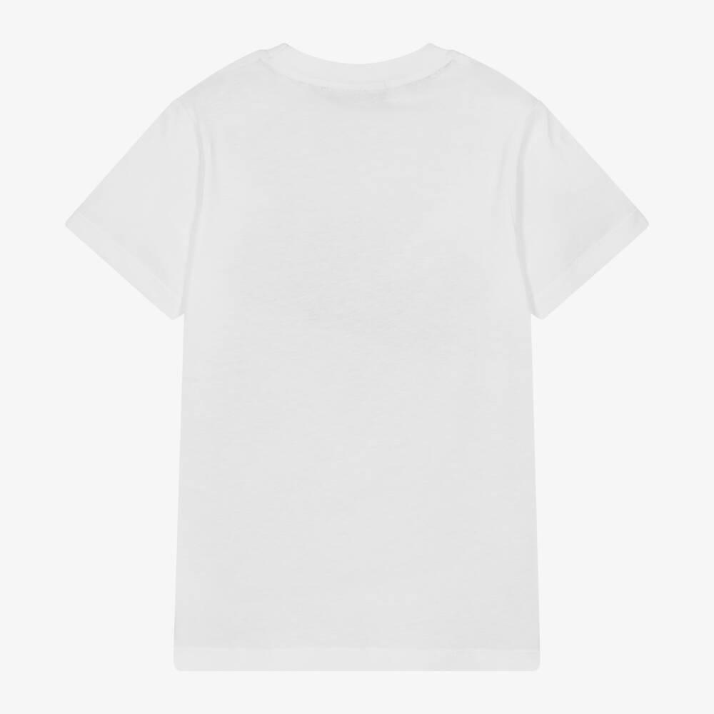AIGNER-Boys Pure Cotton White Tee | Childrensalon Outlet