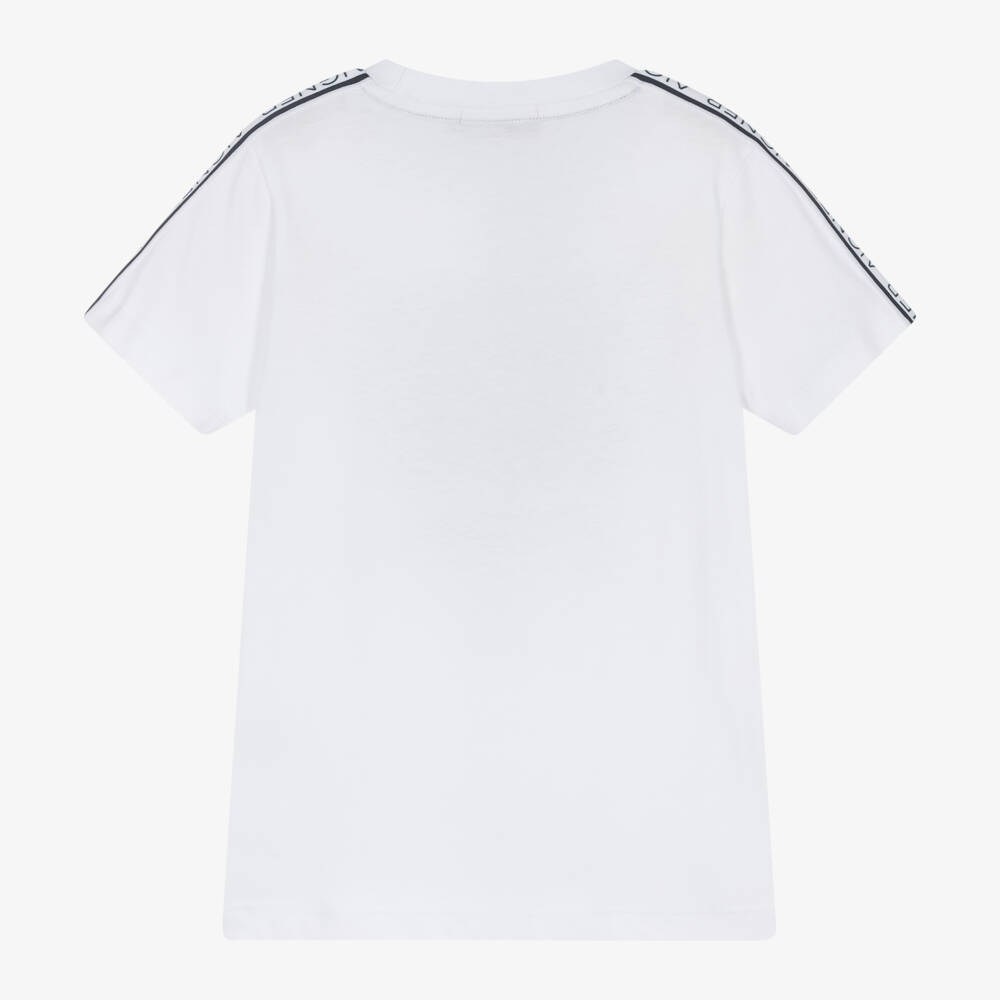AIGNER-Boys Pure White Cotton Tee | Childrensalon Outlet