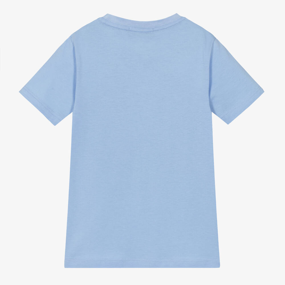 AIGNER-Boys Sky-Hued Cotton Tee | Childrensalon Outlet