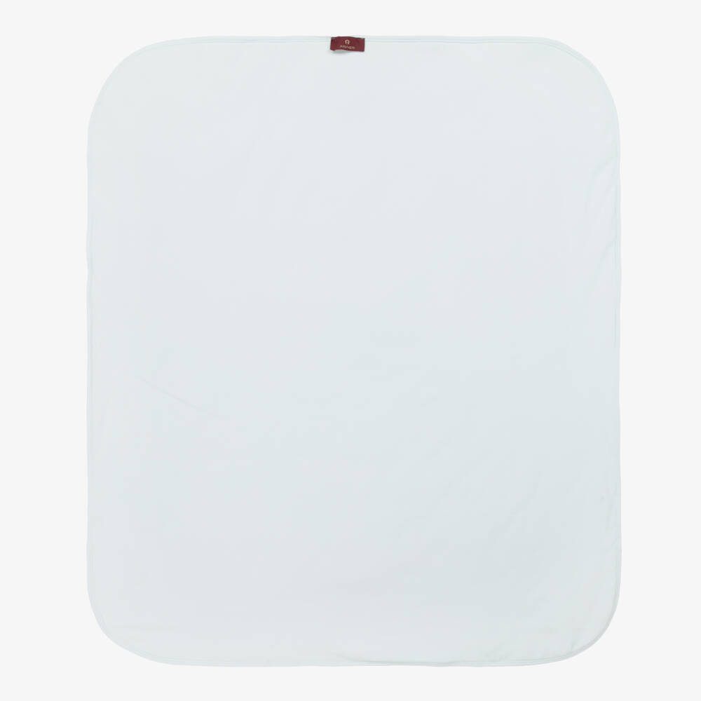 AIGNER-Boys' Soft Blue Cotton Blanket | Childrensalon Outlet