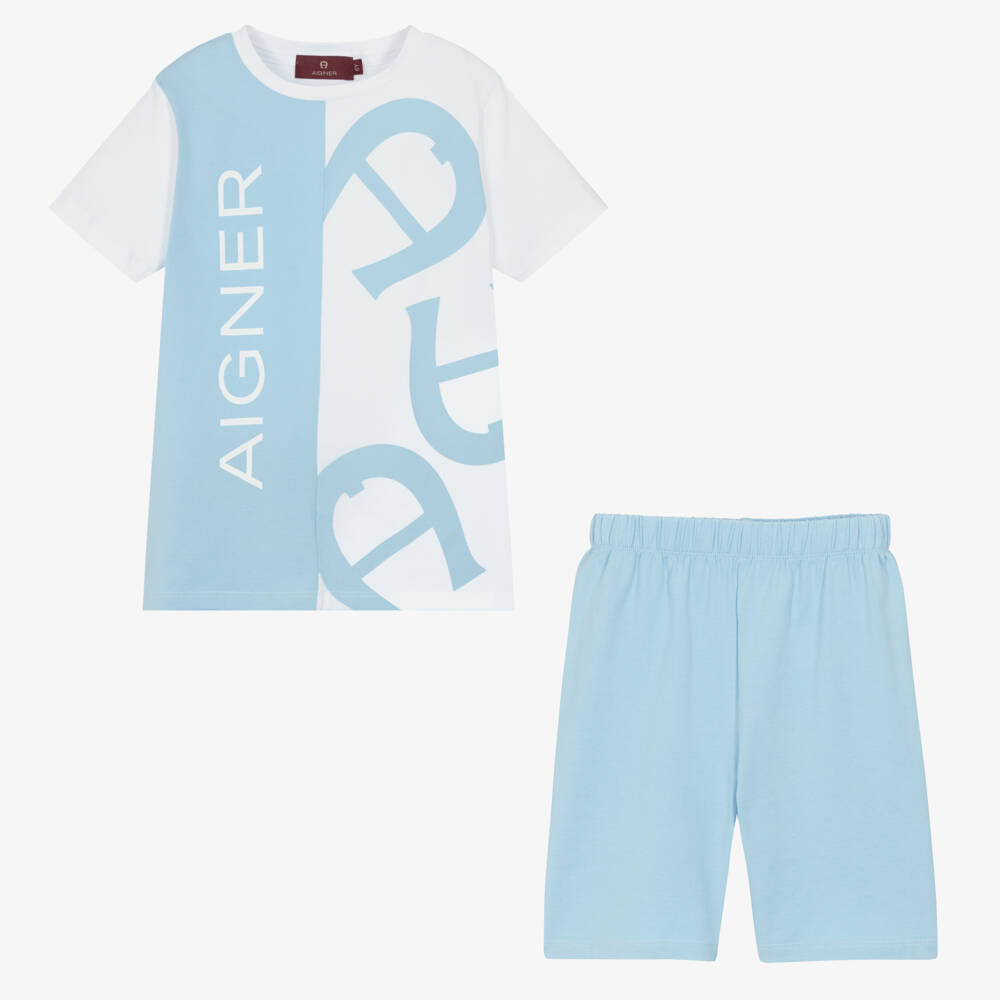 AIGNER-Мягкий голубой комплект для сна для мальчиков | Childrensalon Outlet