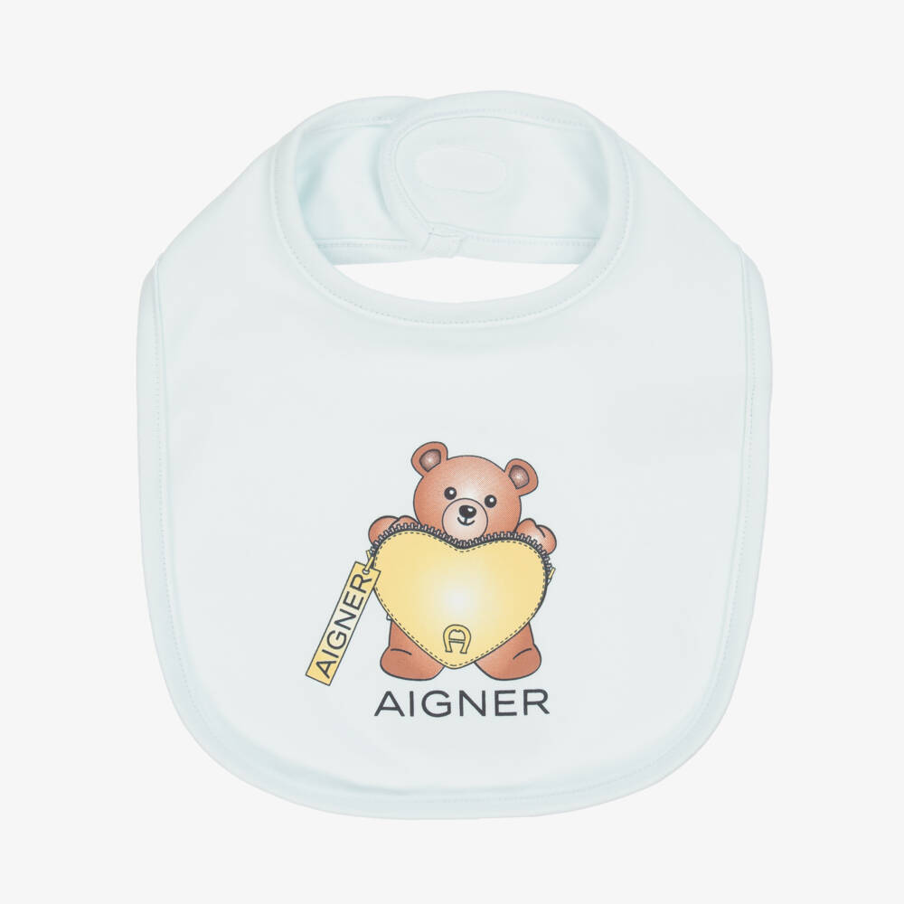 AIGNER-مريلة زرقاء ناعمة للأولاد بتصميم دمية دب | Childrensalon Outlet