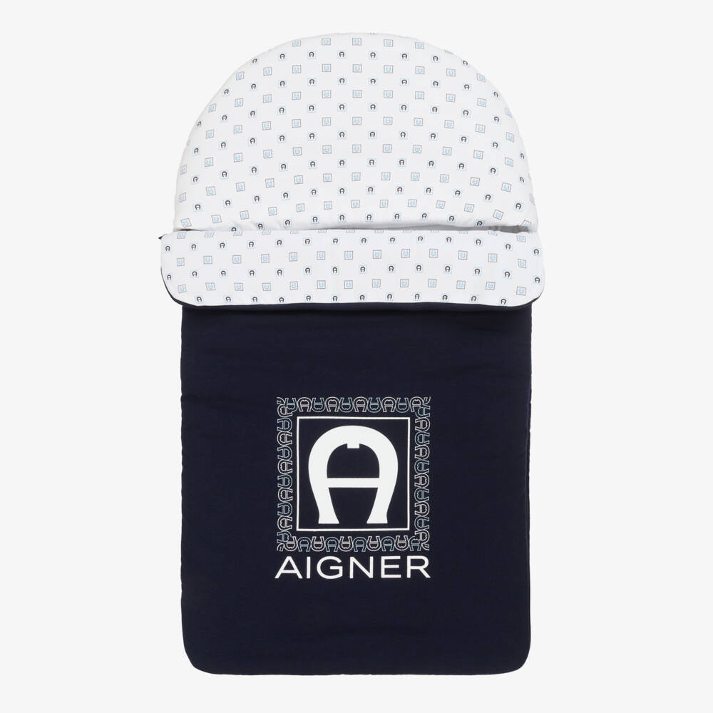 AIGNER-Boys' Soft Pima Cotton Blue Nest | Childrensalon Outlet