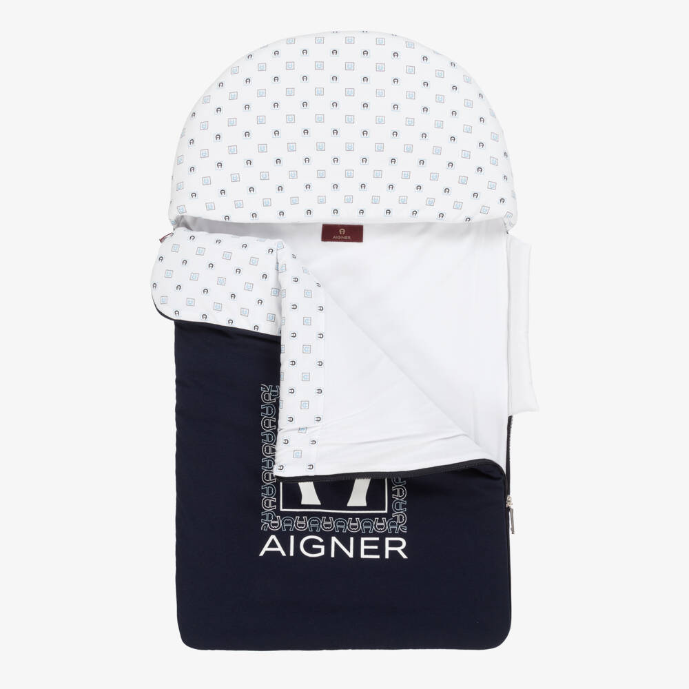 AIGNER-Boys' Soft Pima Cotton Blue Nest | Childrensalon Outlet