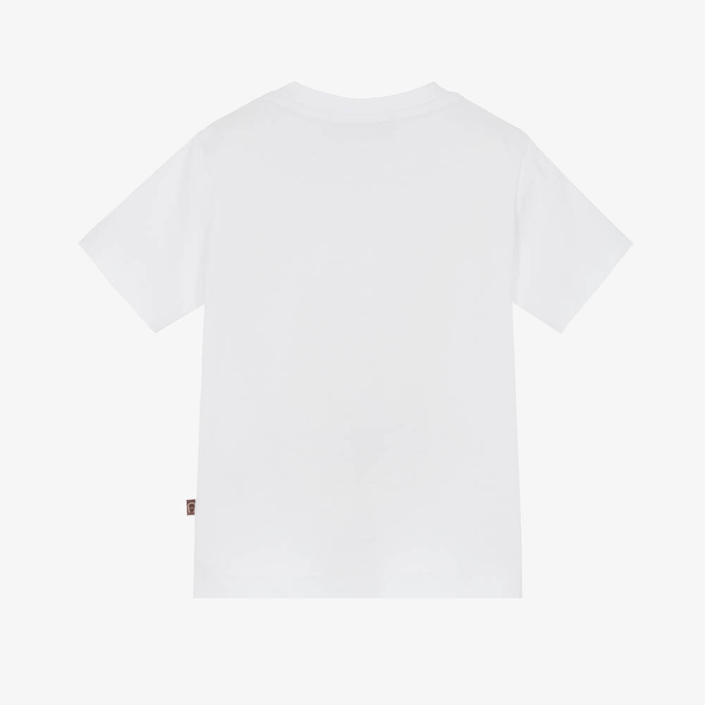 AIGNER-Boys Soft White Logo Tee | Childrensalon Outlet