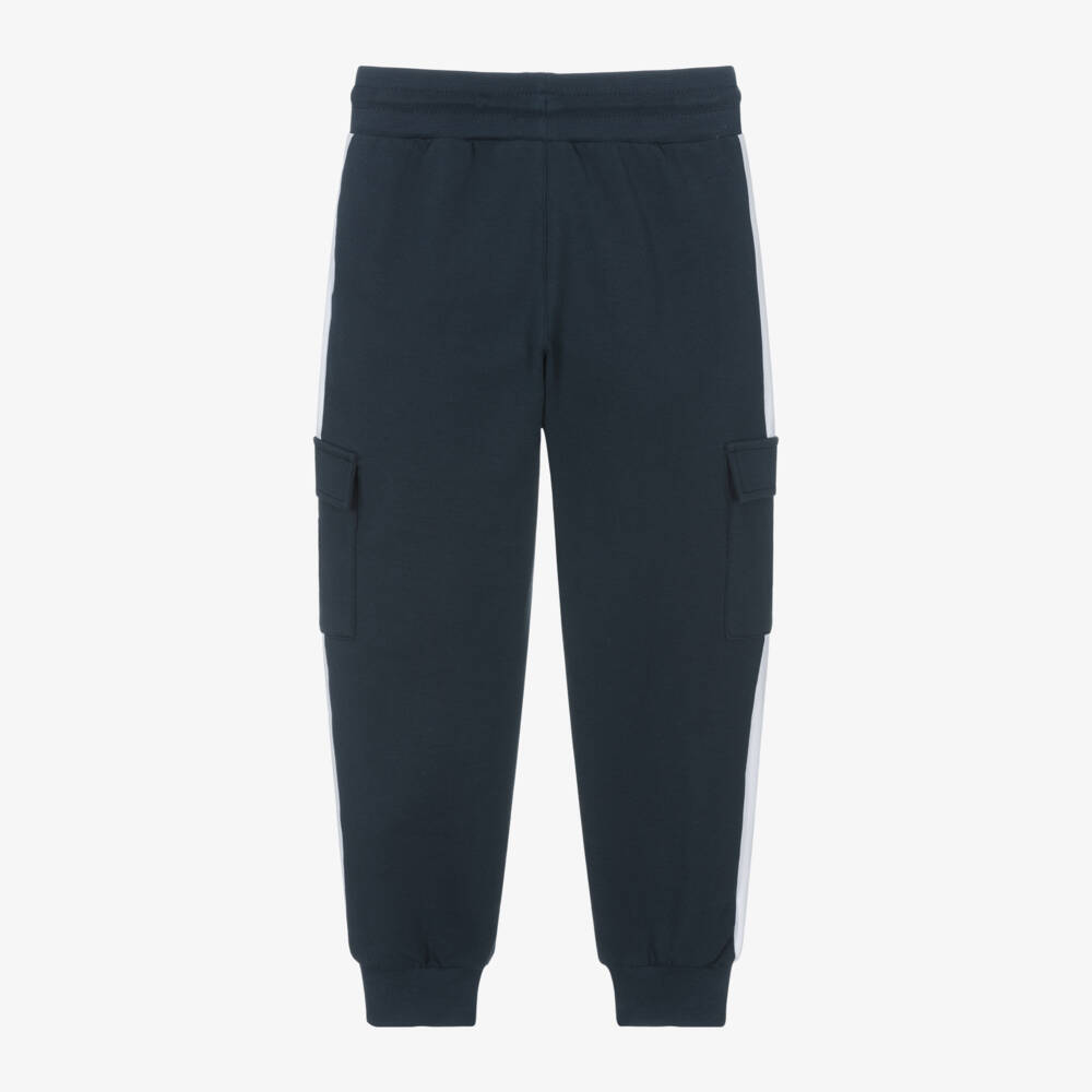 AIGNER-Boys Stylish Navy Cargo Pants | Childrensalon Outlet