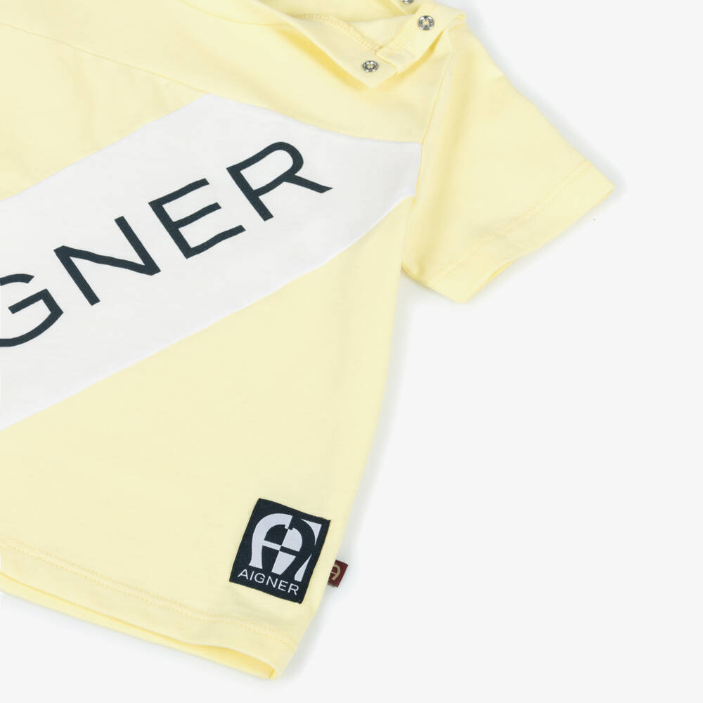 AIGNER-Boys Sunlit Logo Cotton Tee | Childrensalon Outlet