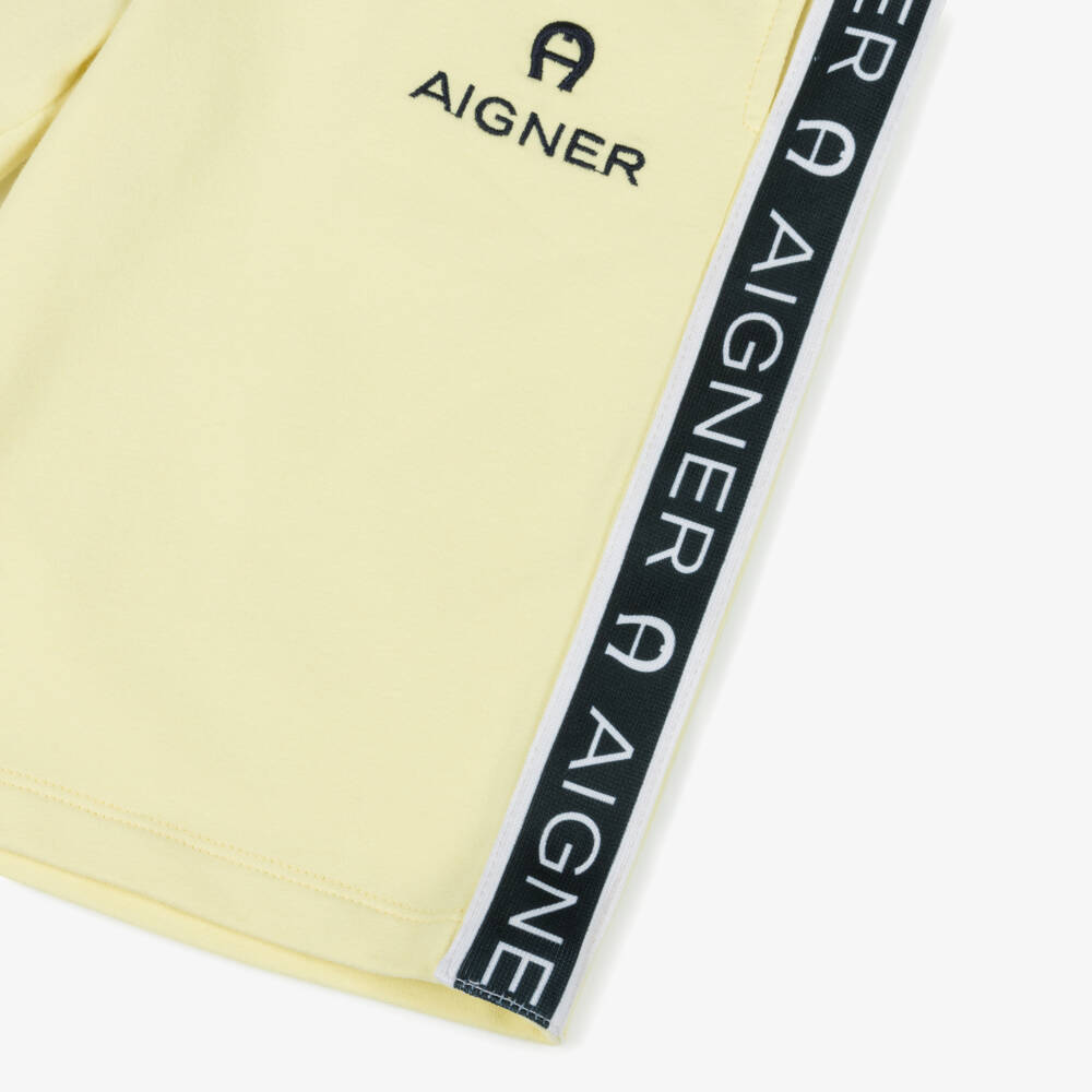 AIGNER-Boys Sunshine Logo Trim Shorts | Childrensalon Outlet